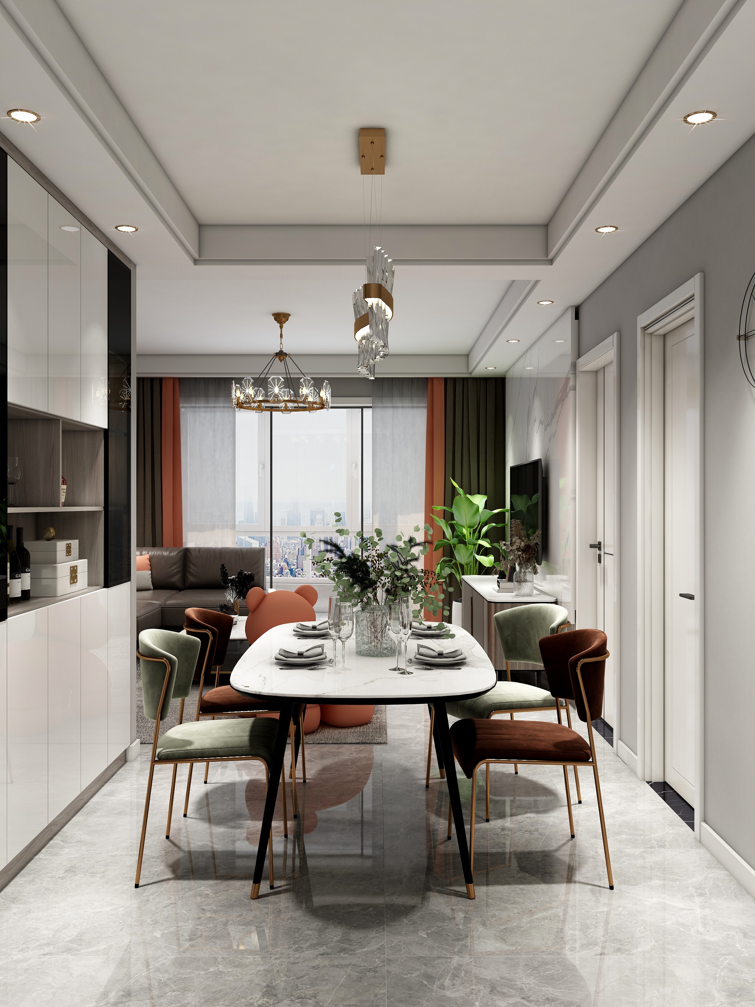 专注室内空间设计-✔江苏·泗洪丨江南国际.28#-2-0204丨Toncy  Law丨宏尚装饰丨2021-装修设计方案