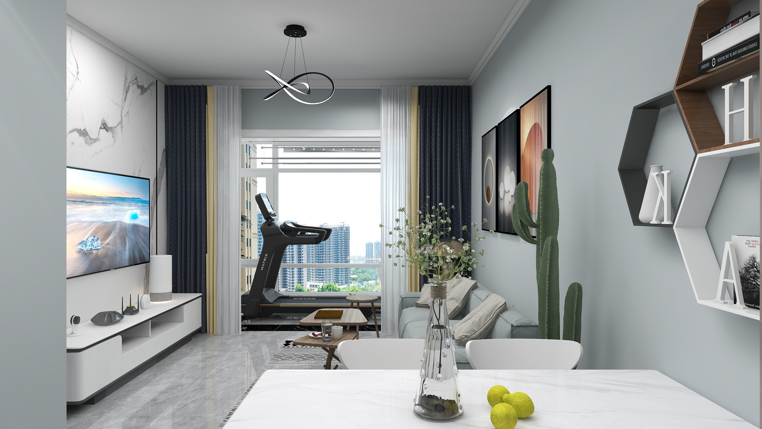 昌吉市蓝麒麟装饰设计-和谐牡丹园38-1-1302-装修设计方案