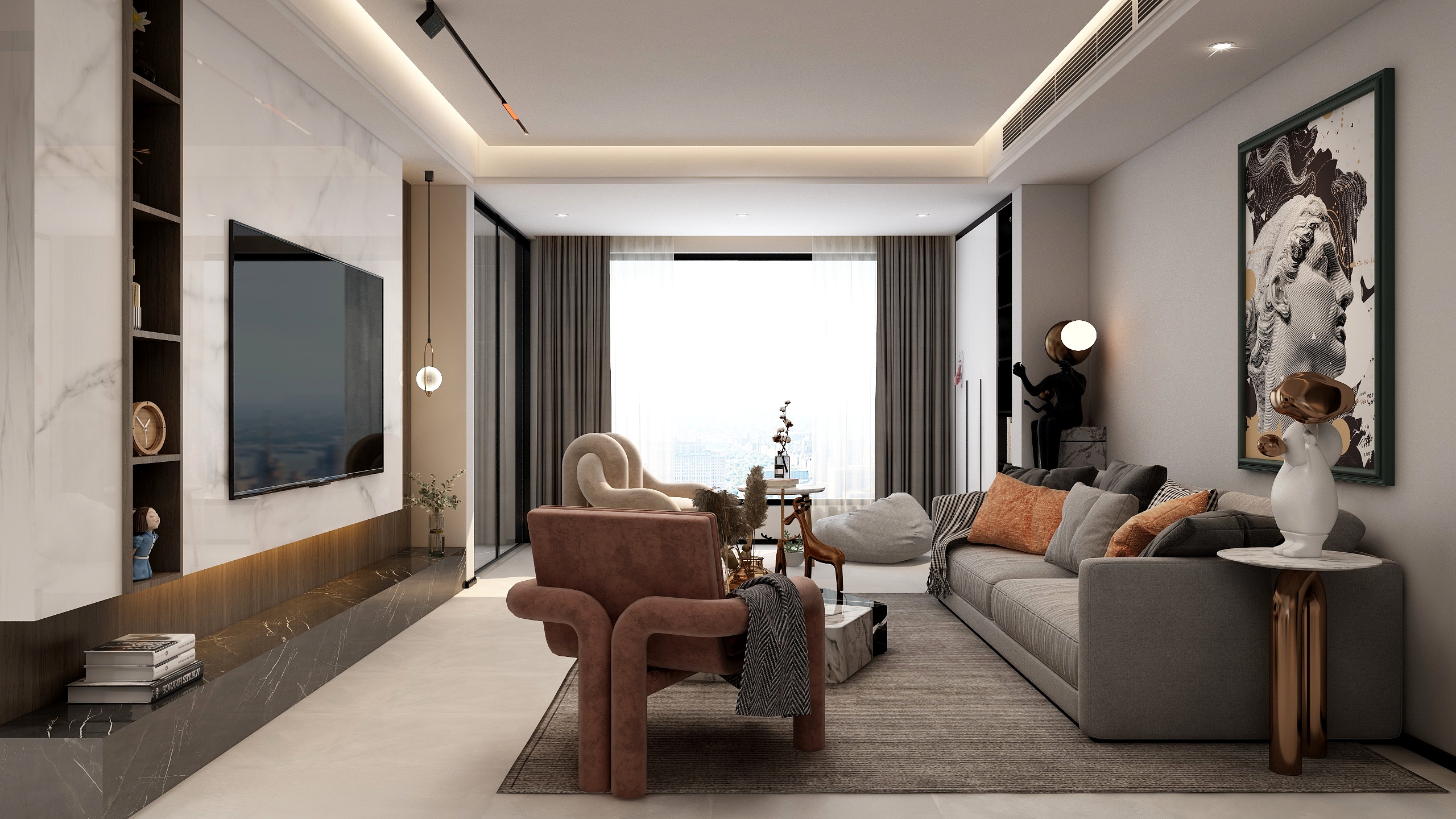 西西德先生-余总家的现代风-装修设计方案