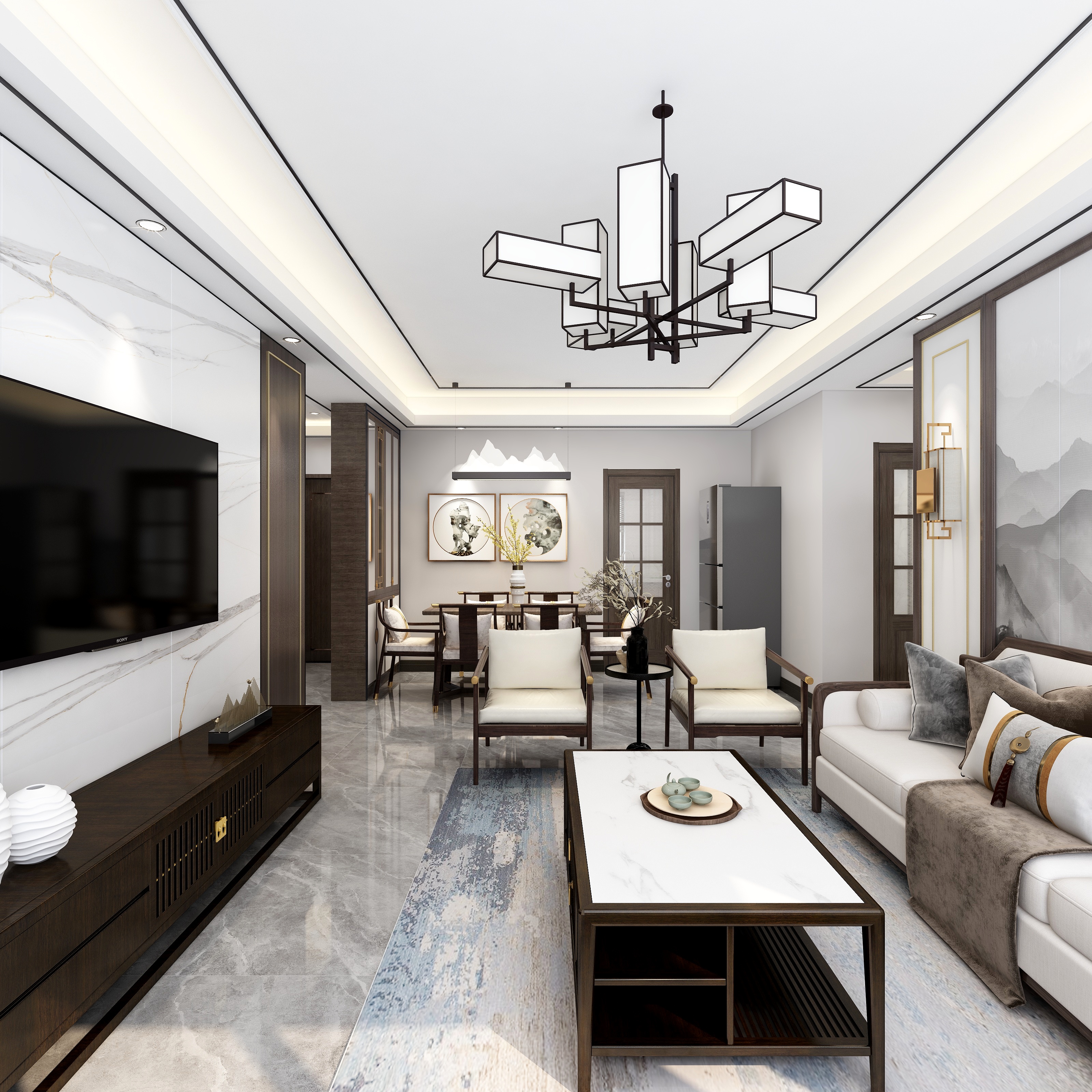 全景VIP设计-[乌啼深归]-新中式装修效果图