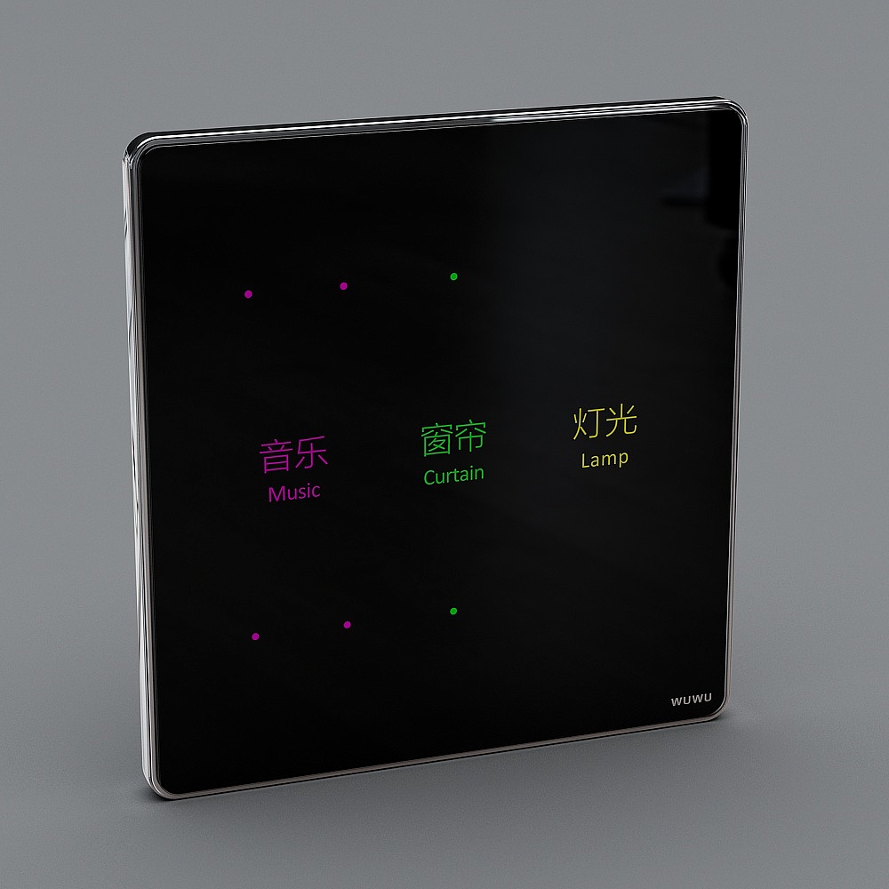 86三键（竖，音乐窗帘灯光）04