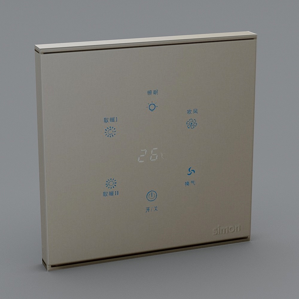 浴霸开关3D模型