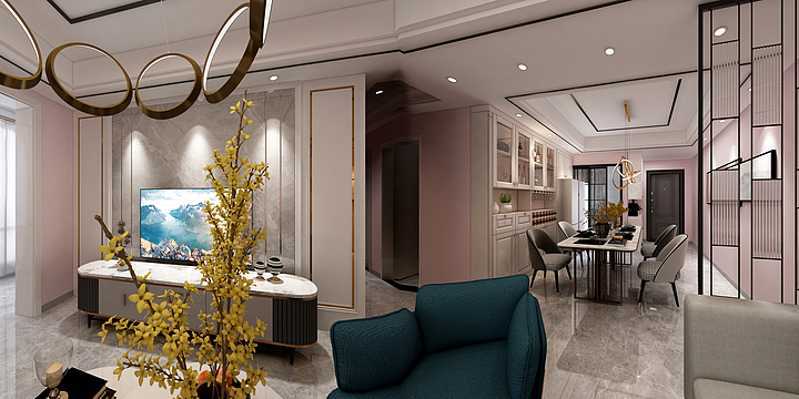 设计师刘郁-北控岳州府6-2302酷家乐-装修设计方案