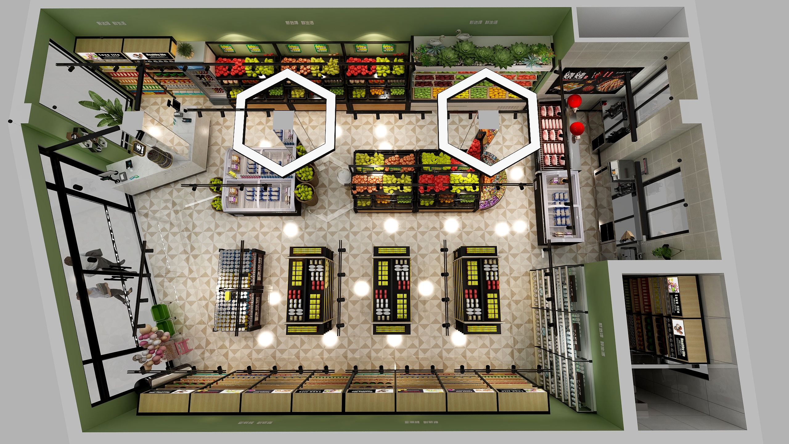设计师孙工13061173223llXO-孙工设计-万象城小清新便利店-装修设计方案