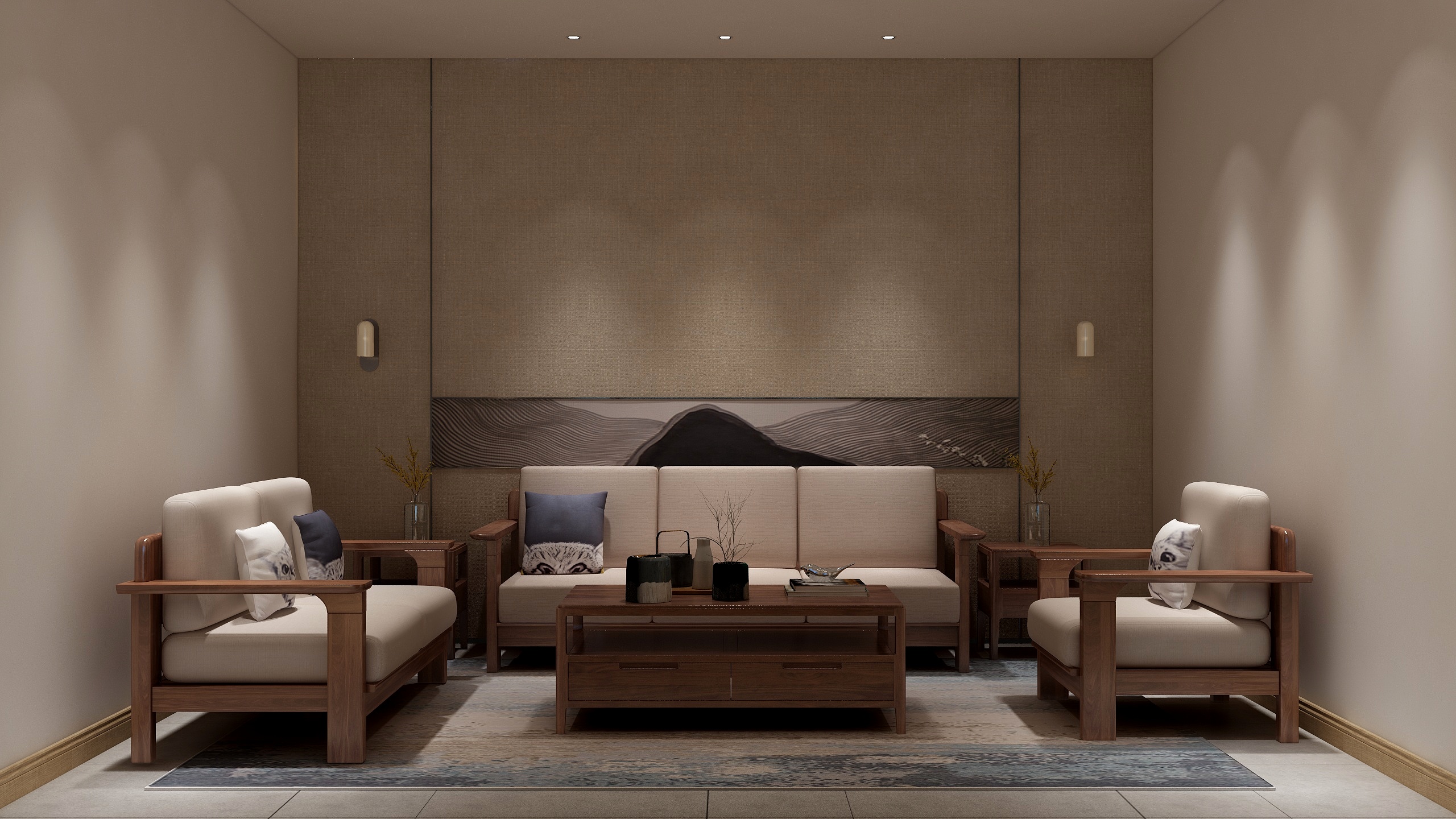 全案家装设计效果图-一朵云民宿客房-装修设计方案