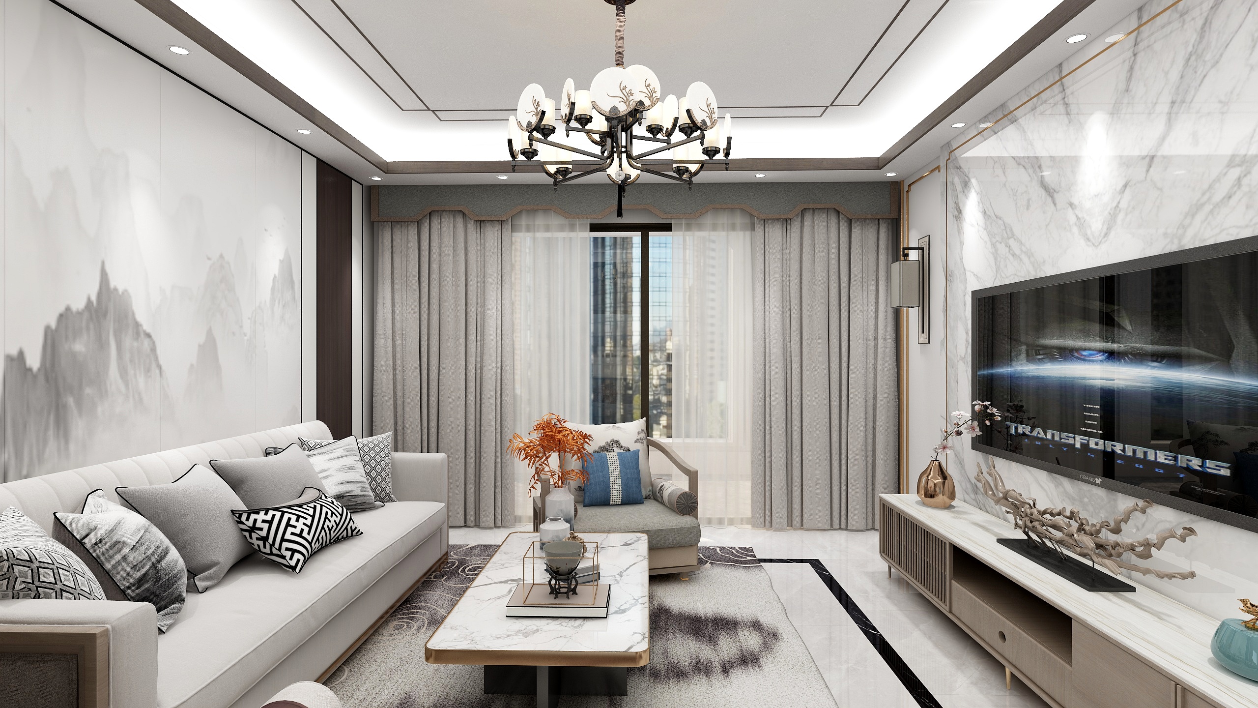 设计师一February-新中式案例-装修设计方案