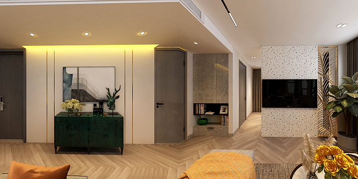 石头装修设计-瑞和园89.50㎡B户型3室2厅1卫-装修设计方案