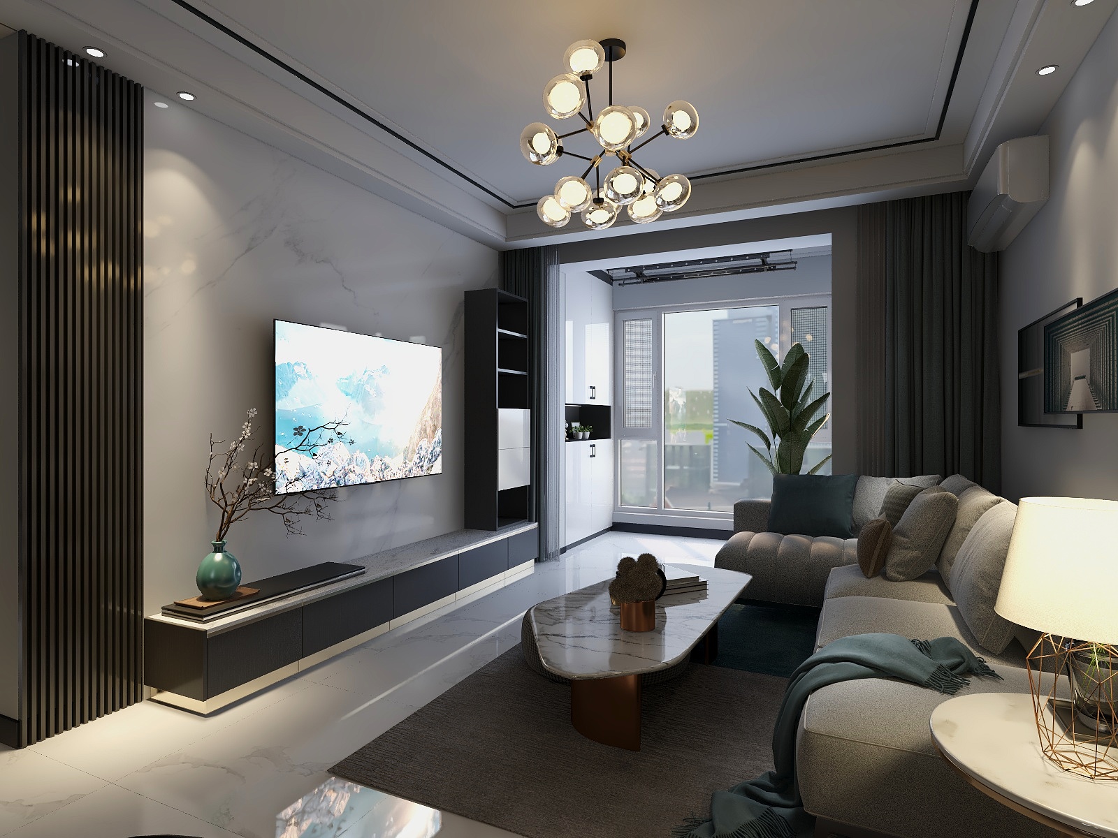 室内设计关先生-超现代三居边户-装修设计方案