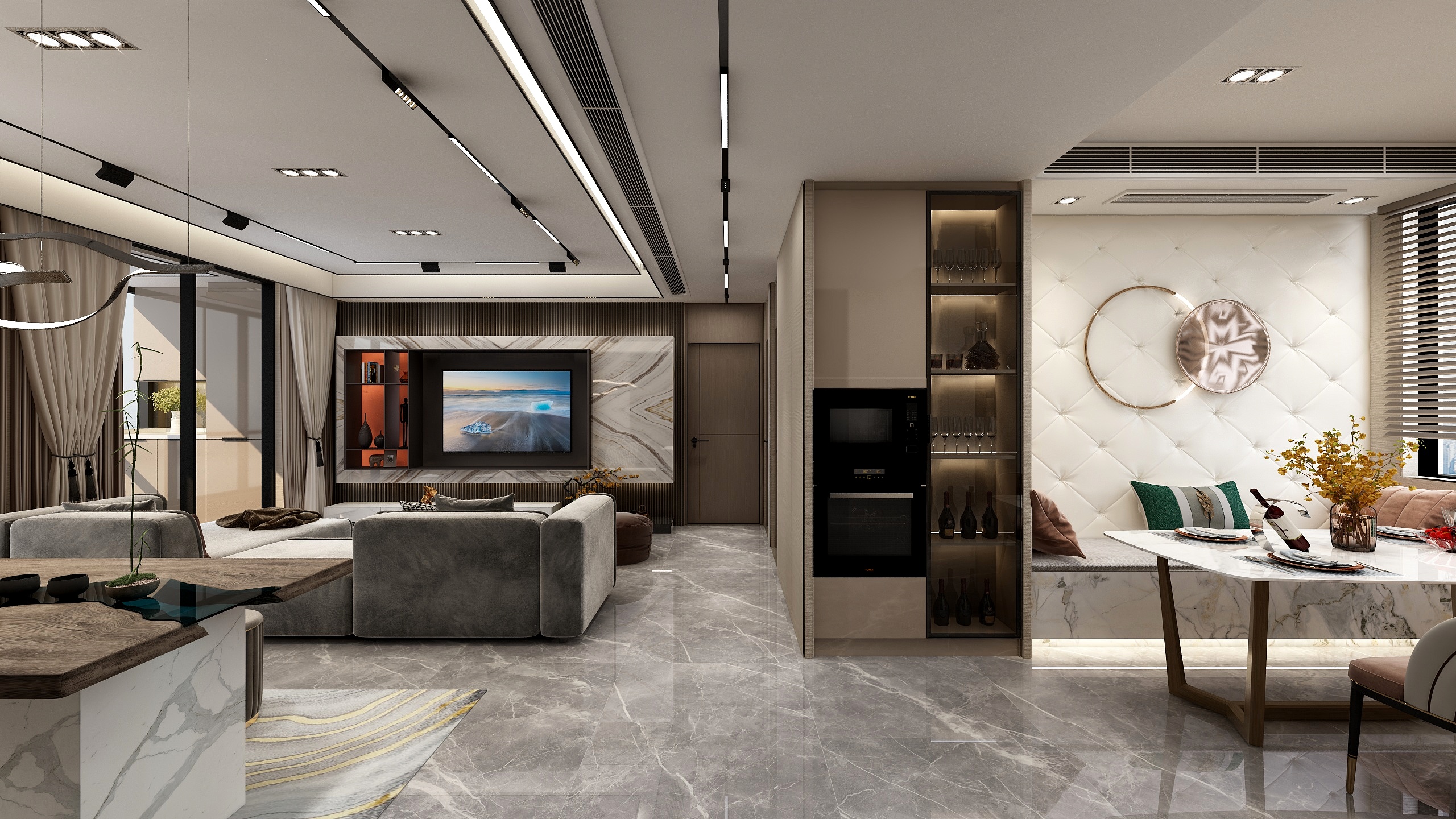 辰臻空间设计-【新中式】120㎡平层-装修设计方案