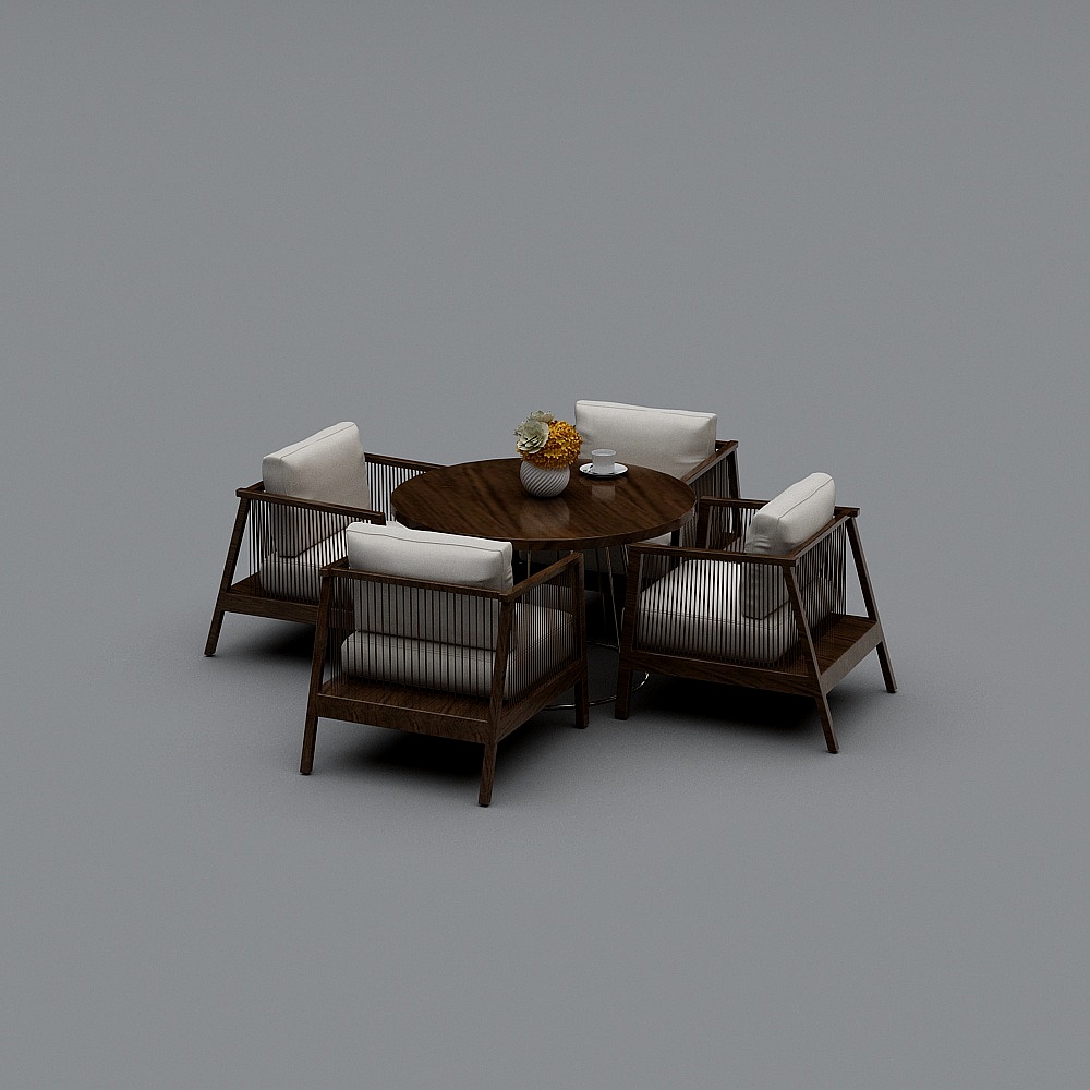 休闲桌椅3D模型3