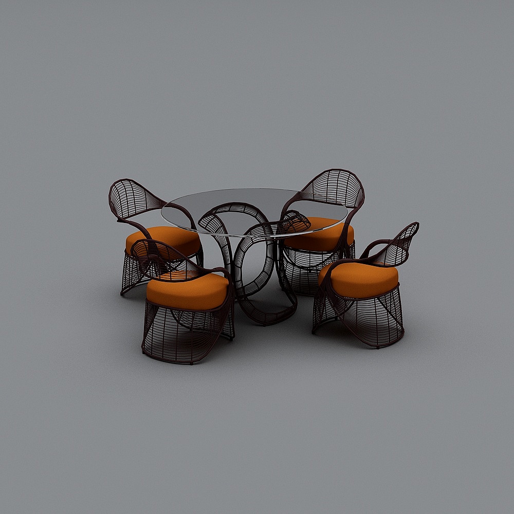 户外休闲桌椅13D模型