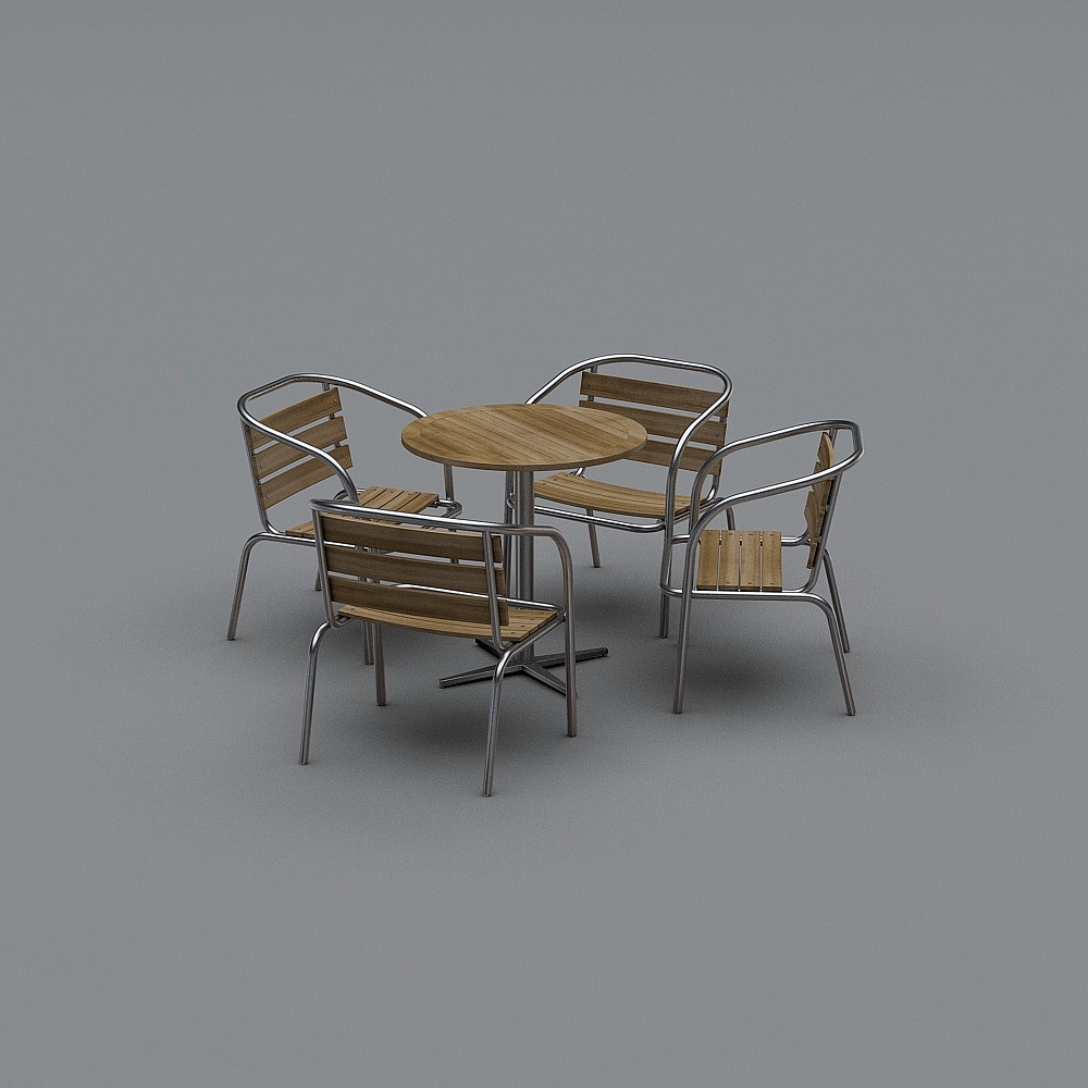 现代户外休闲桌椅组合3D模型免费下载ID_957103D模型