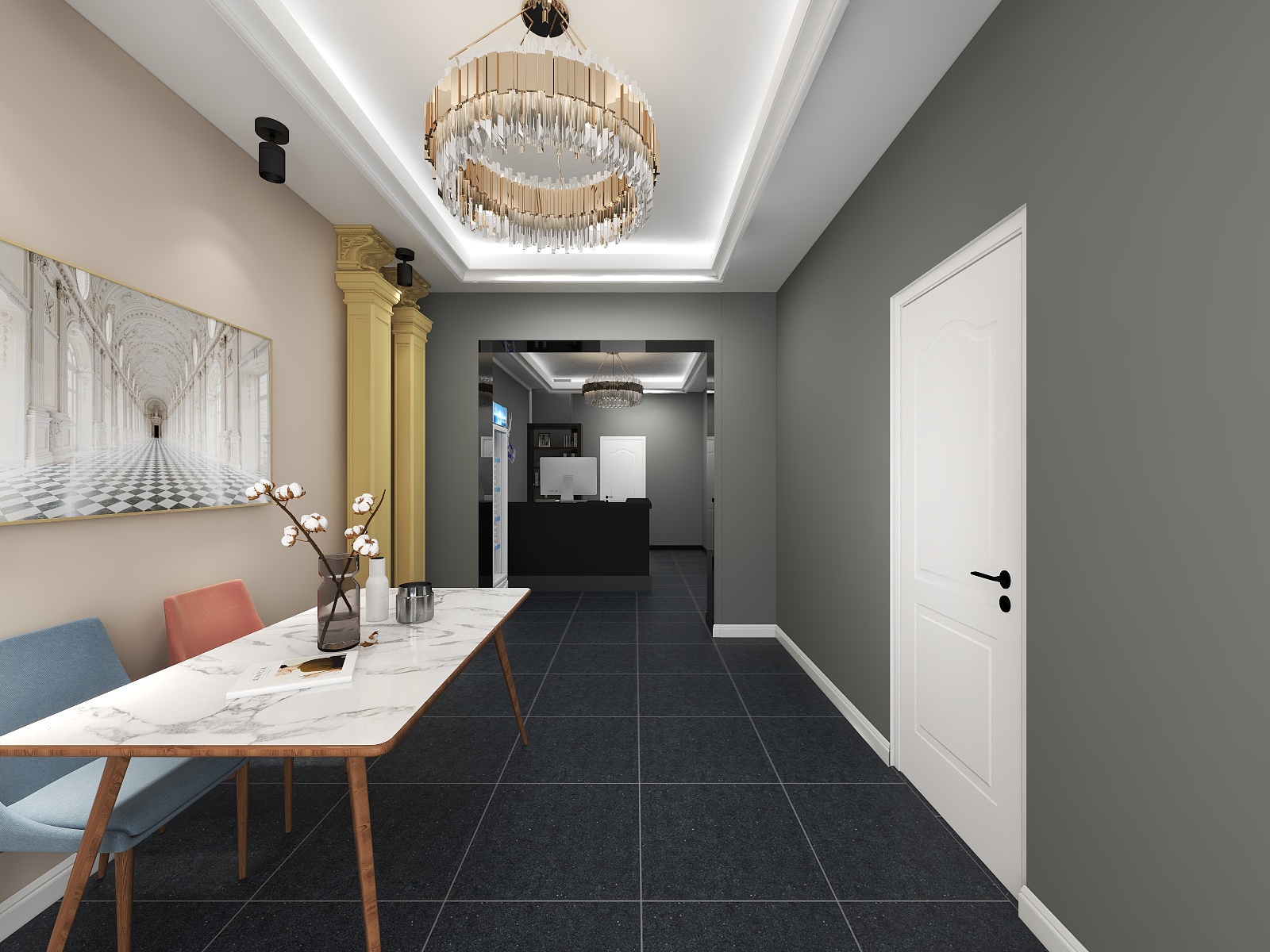 海口美兰乐起点网络科技工作室-桌游店（楼下）-装修设计方案