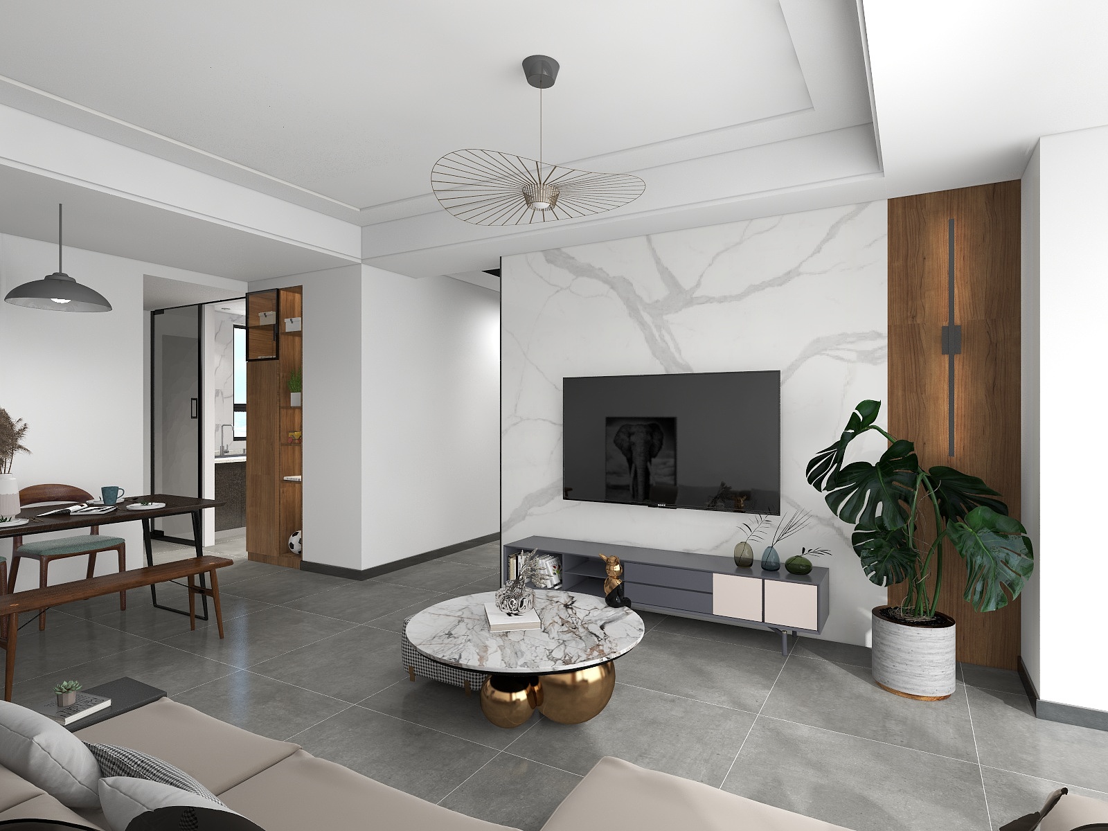 筑饰界设计-110㎡现代简约-装修设计方案