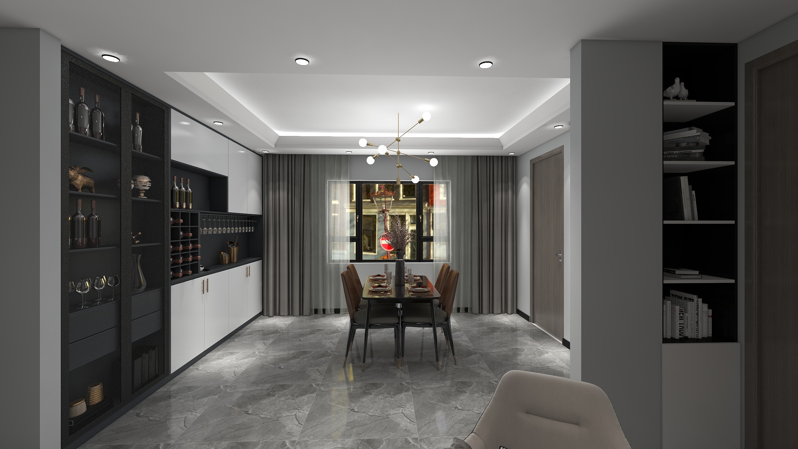 港湾Enco-现代客餐厅-装修设计方案