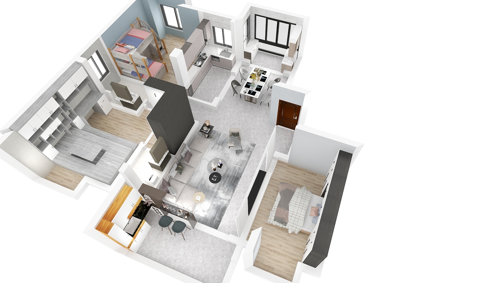 永盛装饰8-德安府8栋04户型朱总-装修设计方案