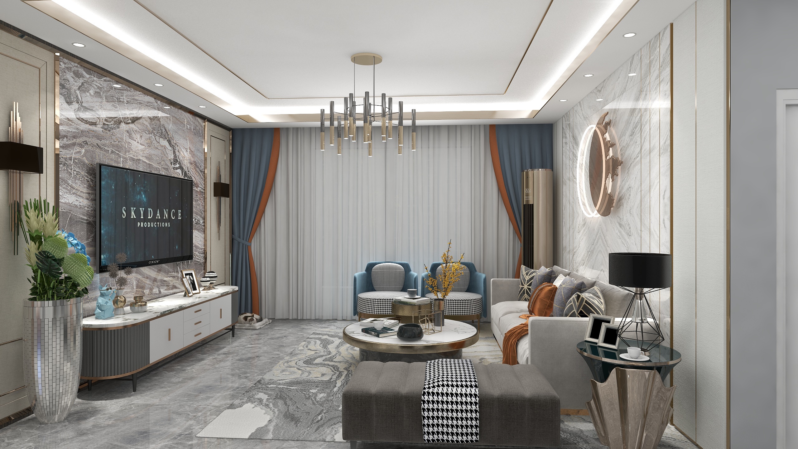 林子涵-天纵半岛蓝湾17-2-501设计方案-轻奢-装修设计方案