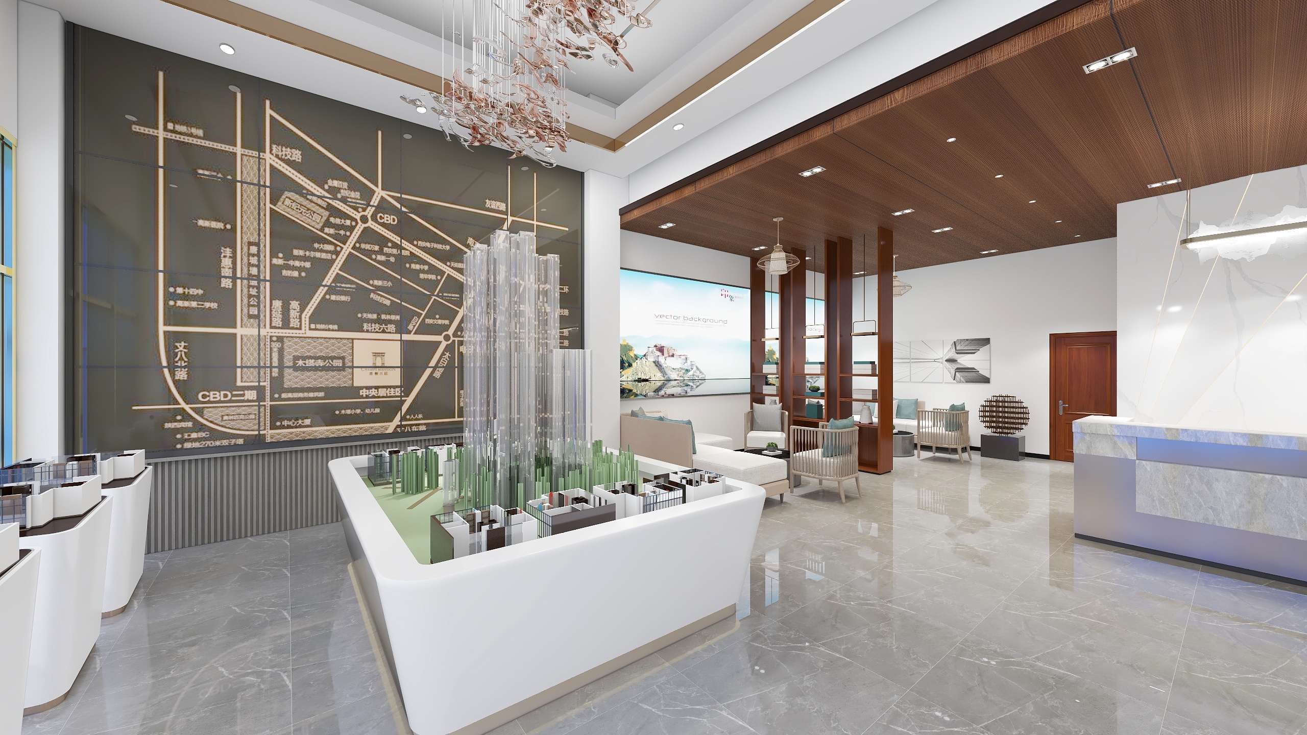 林龙空间设计-王总售楼中心-装修设计方案