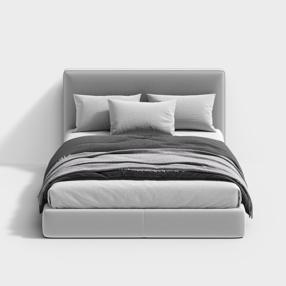 Ikea 现代双人床3D模型