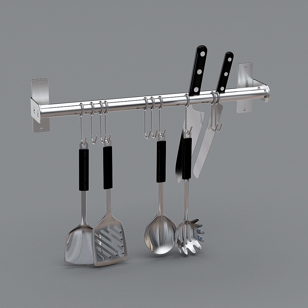 不锈钢挂架钩子(+刀具）3D模型