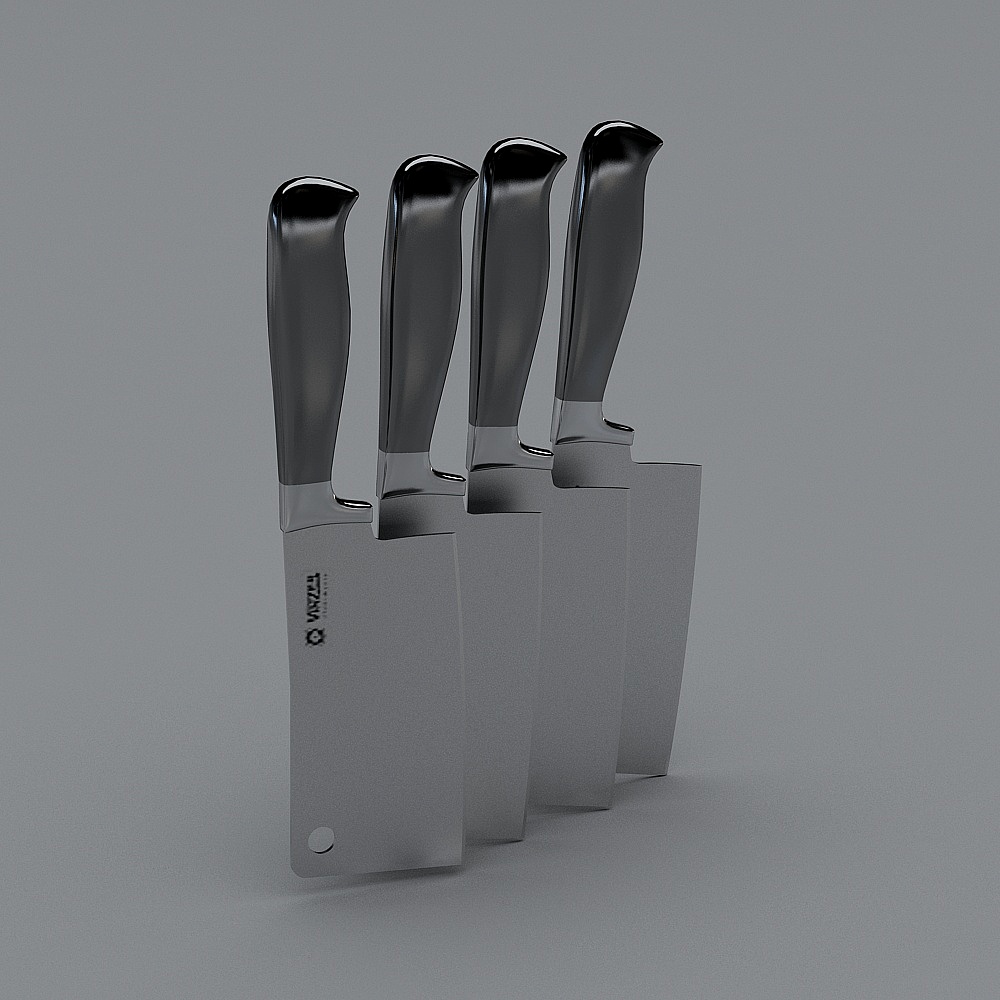 带PP筷筒刀架（刀组右）3D模型