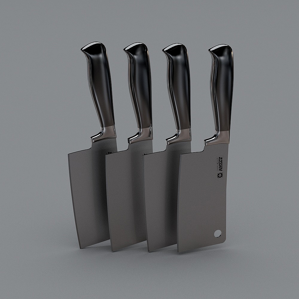 带PP筷筒刀架（刀组左）3D模型