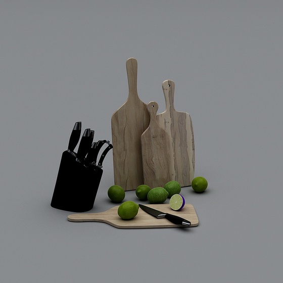 Avant garde Knives and Cutting Board,Knives and Cutting Board,Black