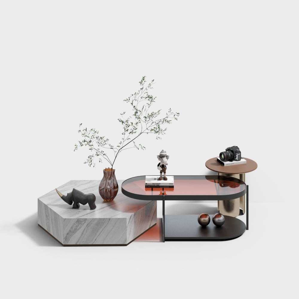 Masasanty/玛萨圣帝-现代布艺-组合茶几（饰品）