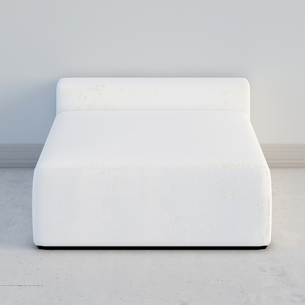 工业LOFT沙发茶几组合3D模型-单人沙发