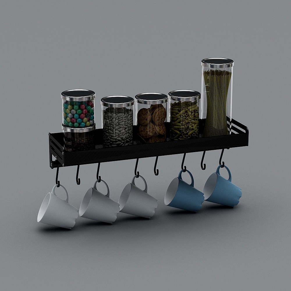 带钩调味瓶置物架50CM-m3-2(最终版）3D模型