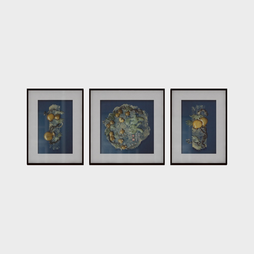  简上-新中式玉雕-客厅装饰画-家