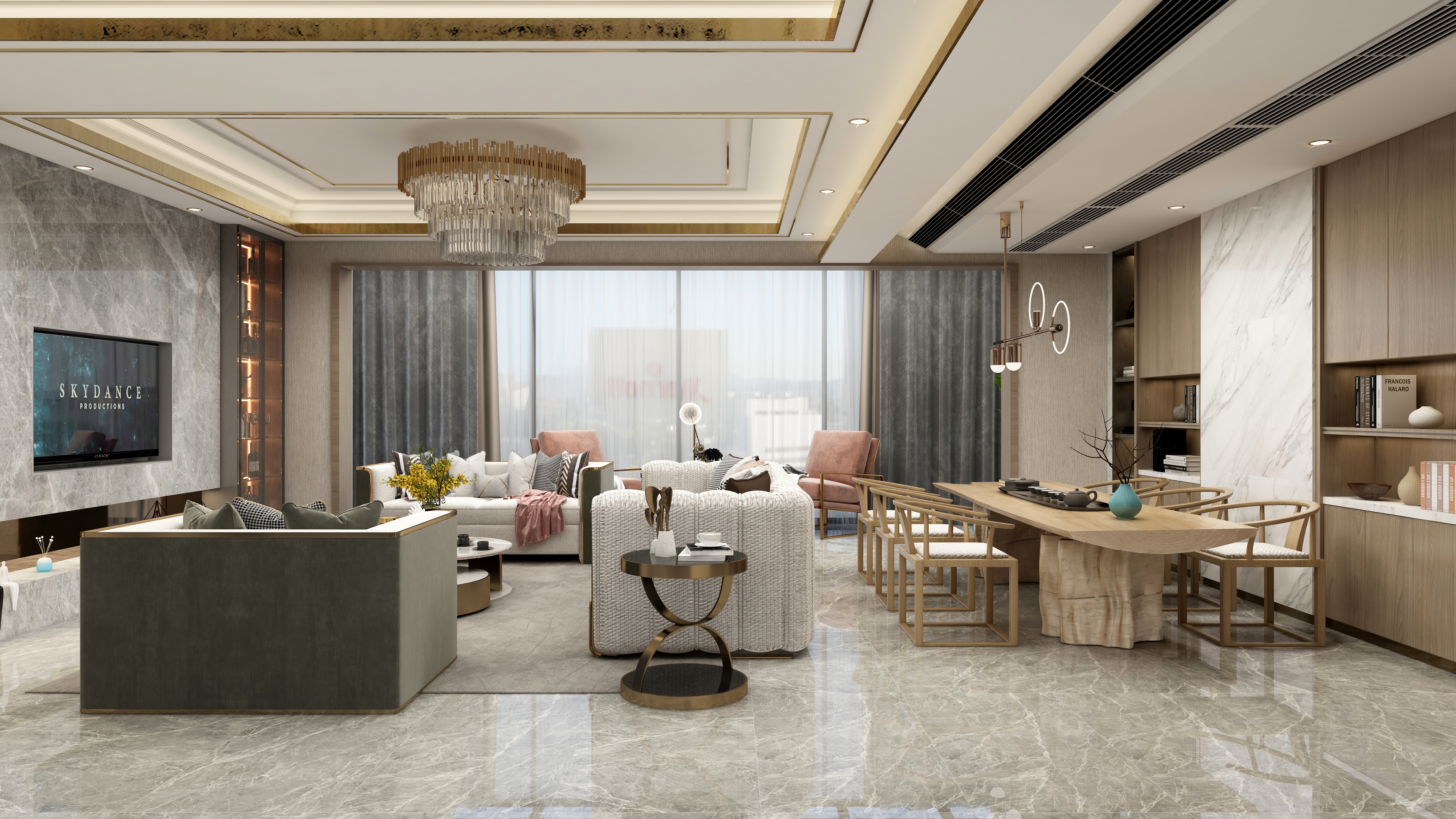 安邸家居设计工作室-《纪录》-400㎡现代轻奢别墅五房-装修设计方案