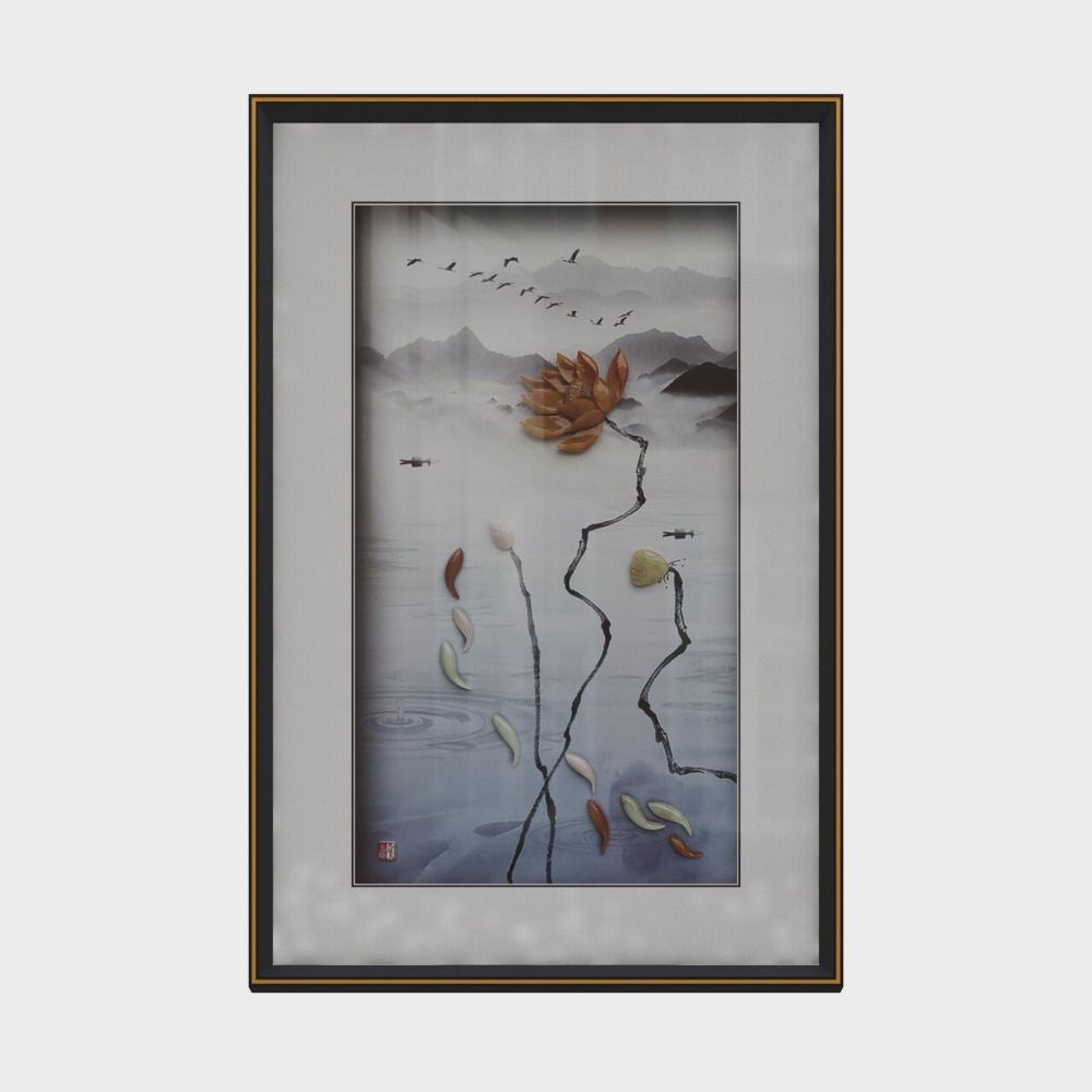 简上-新中式玉雕-玄关装饰画-雅趣