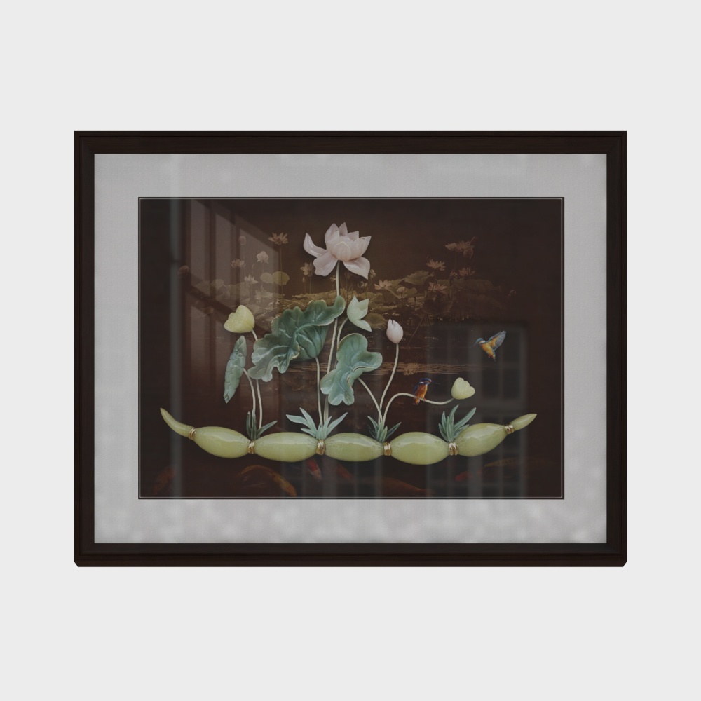 简上-新中式玉雕-餐厅装饰画-满堂金玉
