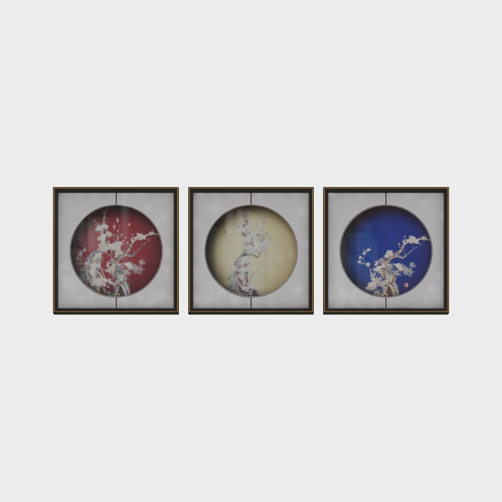 简上-新中式玉雕-客厅装饰画-春风十里3D模型