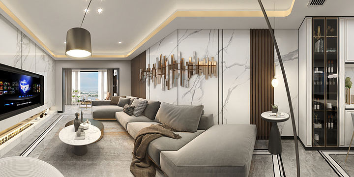 南宁市-圣菲town城-139平现代轻奢风格-副本-装修设计方案