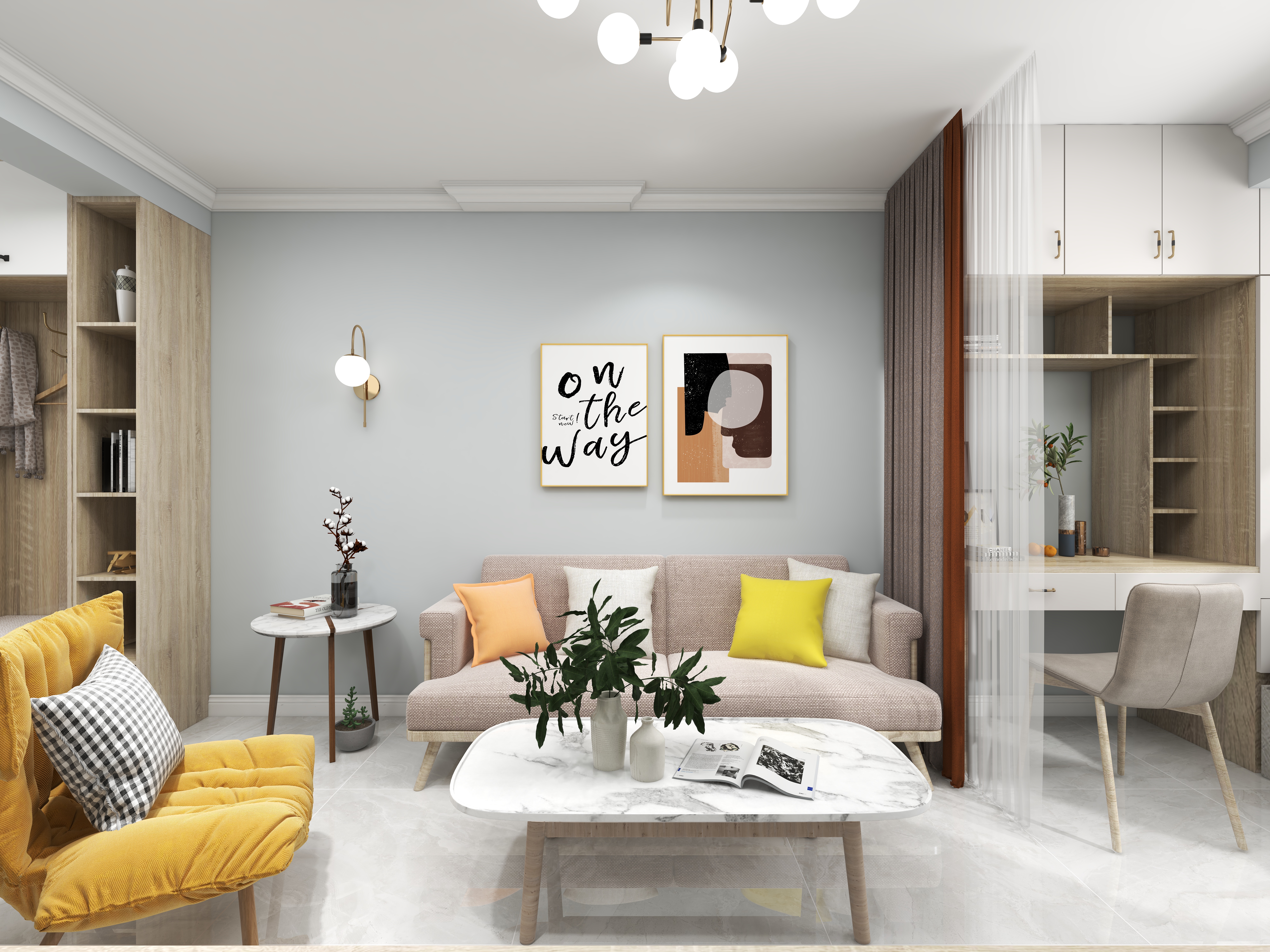 姜富云-北欧｜利津路57㎡套一改套二-装修设计方案