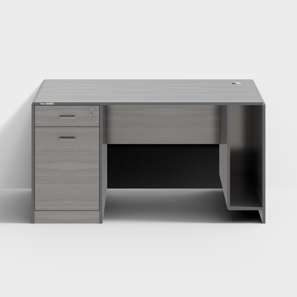 简约现代-XH09B-办公家具职员桌办公桌组合工作位单人位2人位4人位3D模型