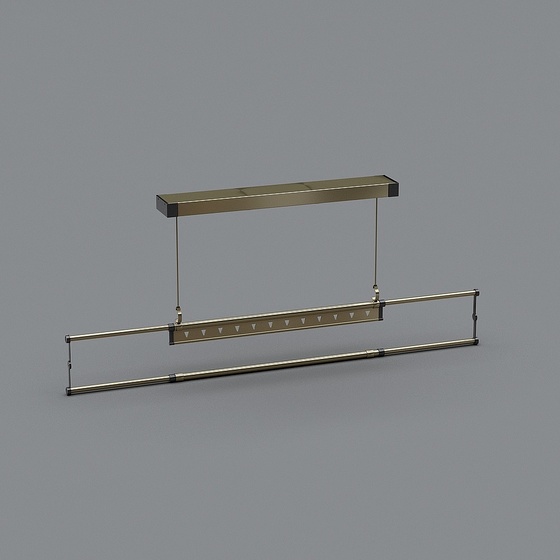 Modern Black Clothes Drying Rack 3D Model