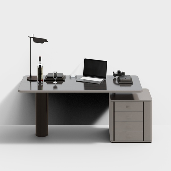 Postmodern high-end gray desk [Bentley big brand series]