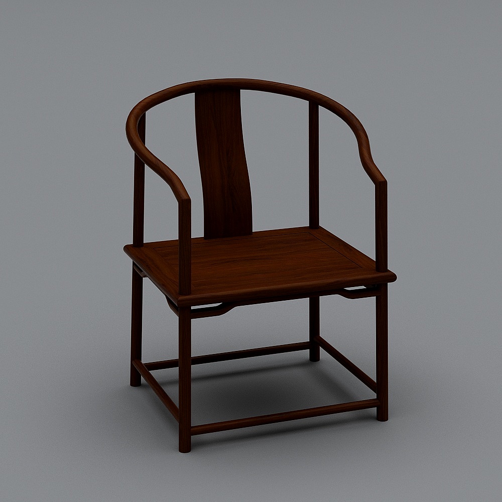 明式圈椅茶椅3D模型