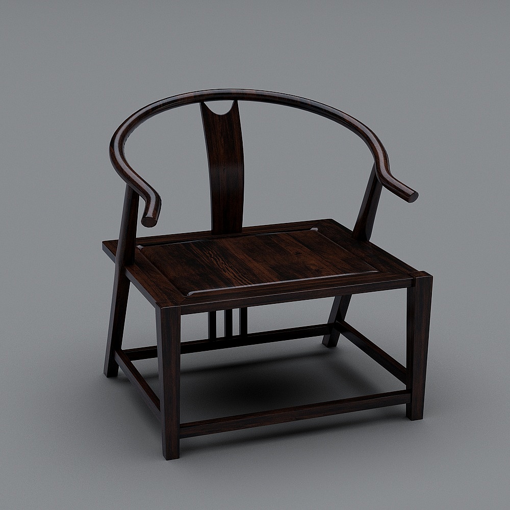 DT-86#书桌椅（圈椅）3D模型