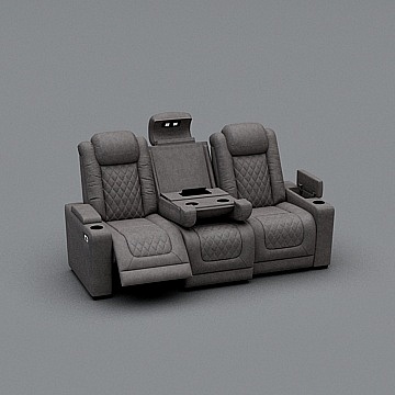 Modern Massage Chair,Footstools,Black