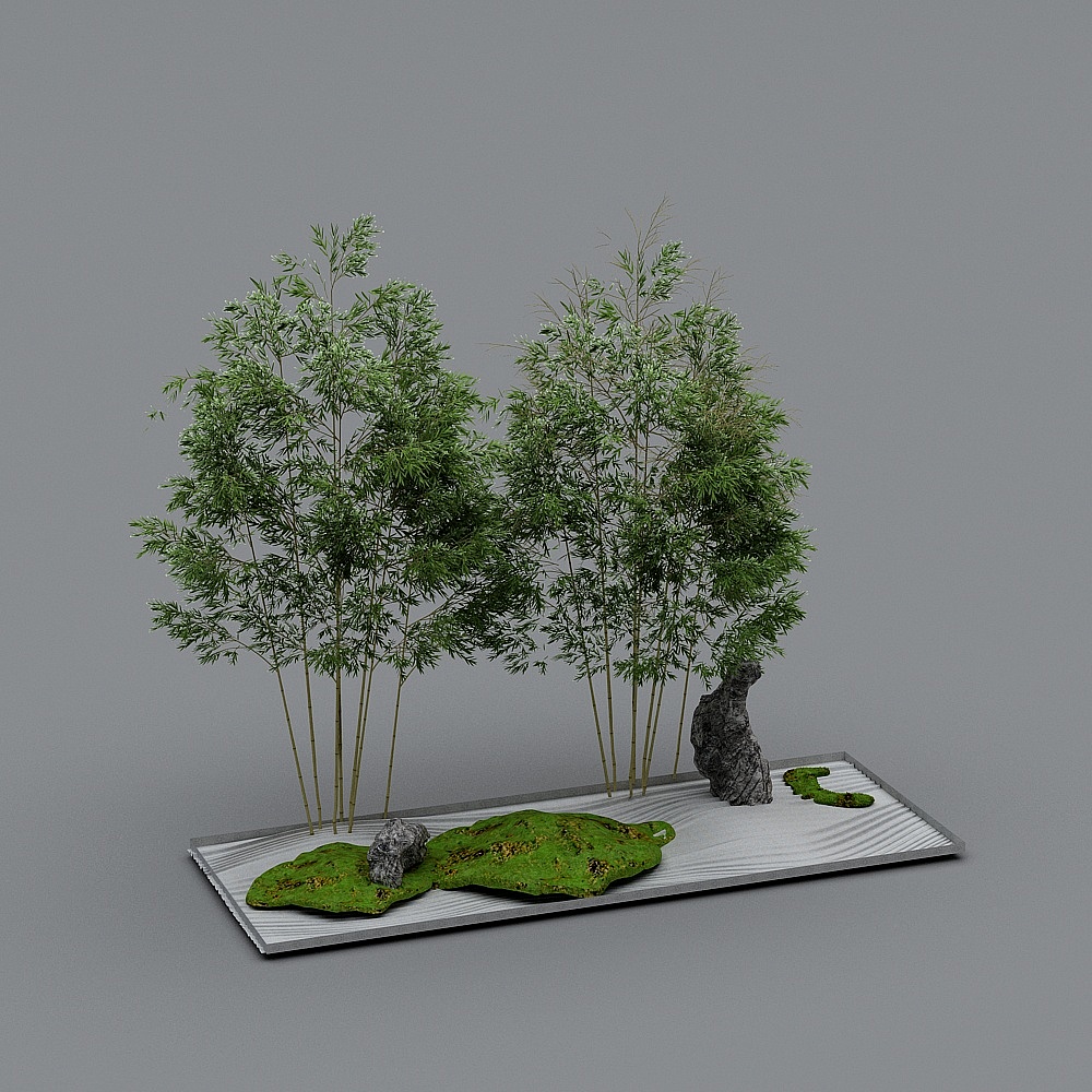 园林小景模型制作图片