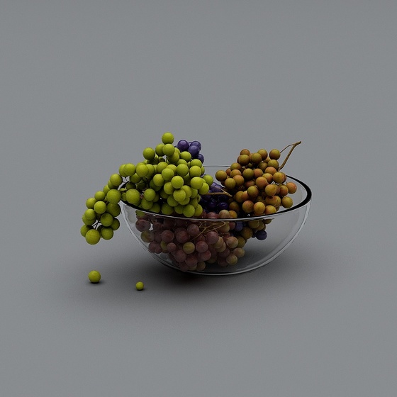 Fresh Green Grape 3D Model for Memberships