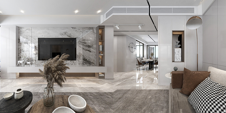 设计界的彭于晏2-博雅学府现代黑白灰-装修设计方案