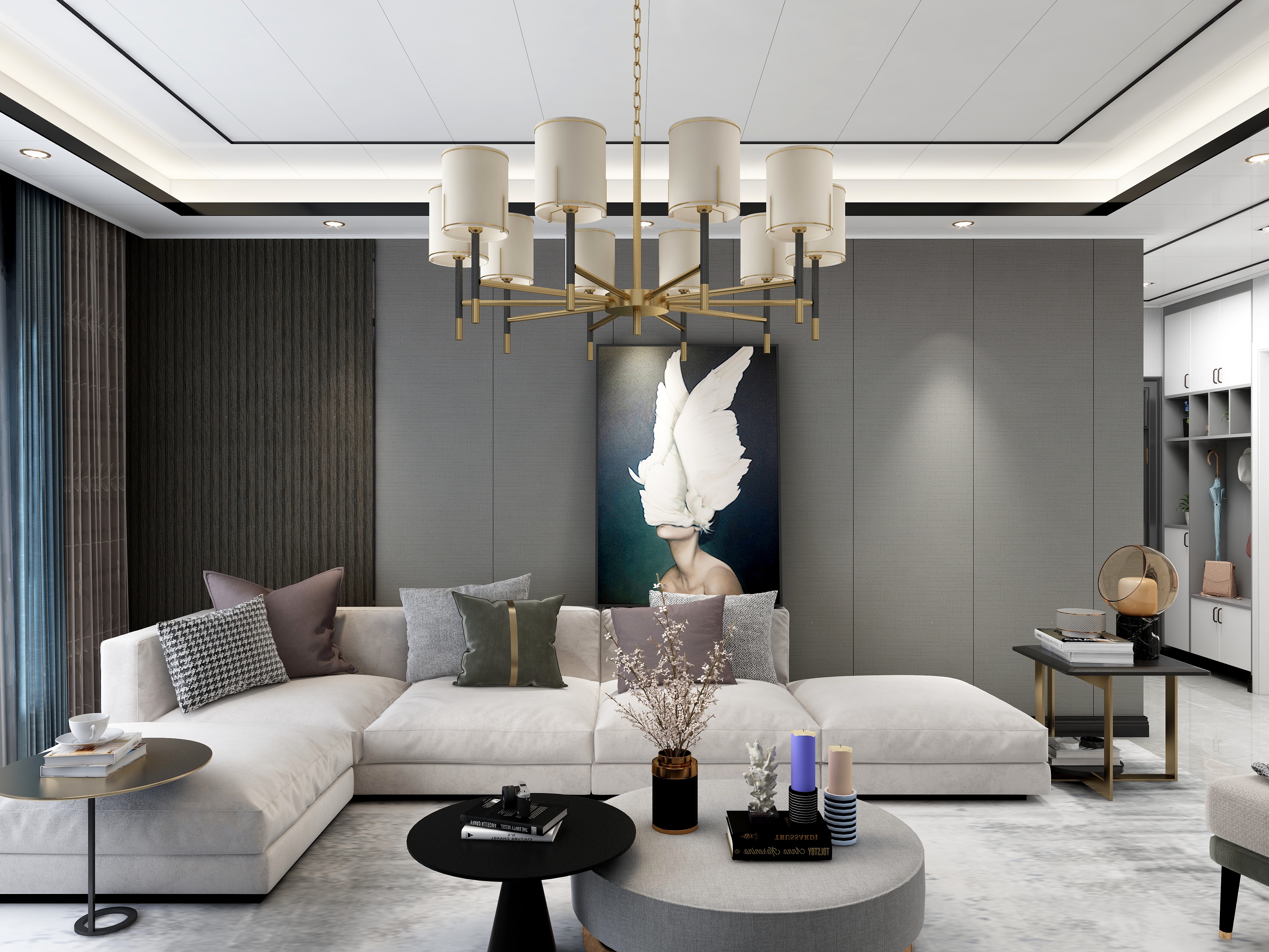 校富华-朗曼新城现代简约式175m²装修效果图