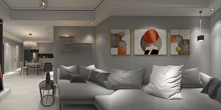 伯牙觅子期-青城华庭 效果图-装修设计方案