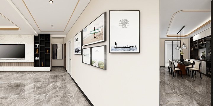 全案设计师温硕-健康城简约+轻奢风格设计图147㎡-装修设计方案