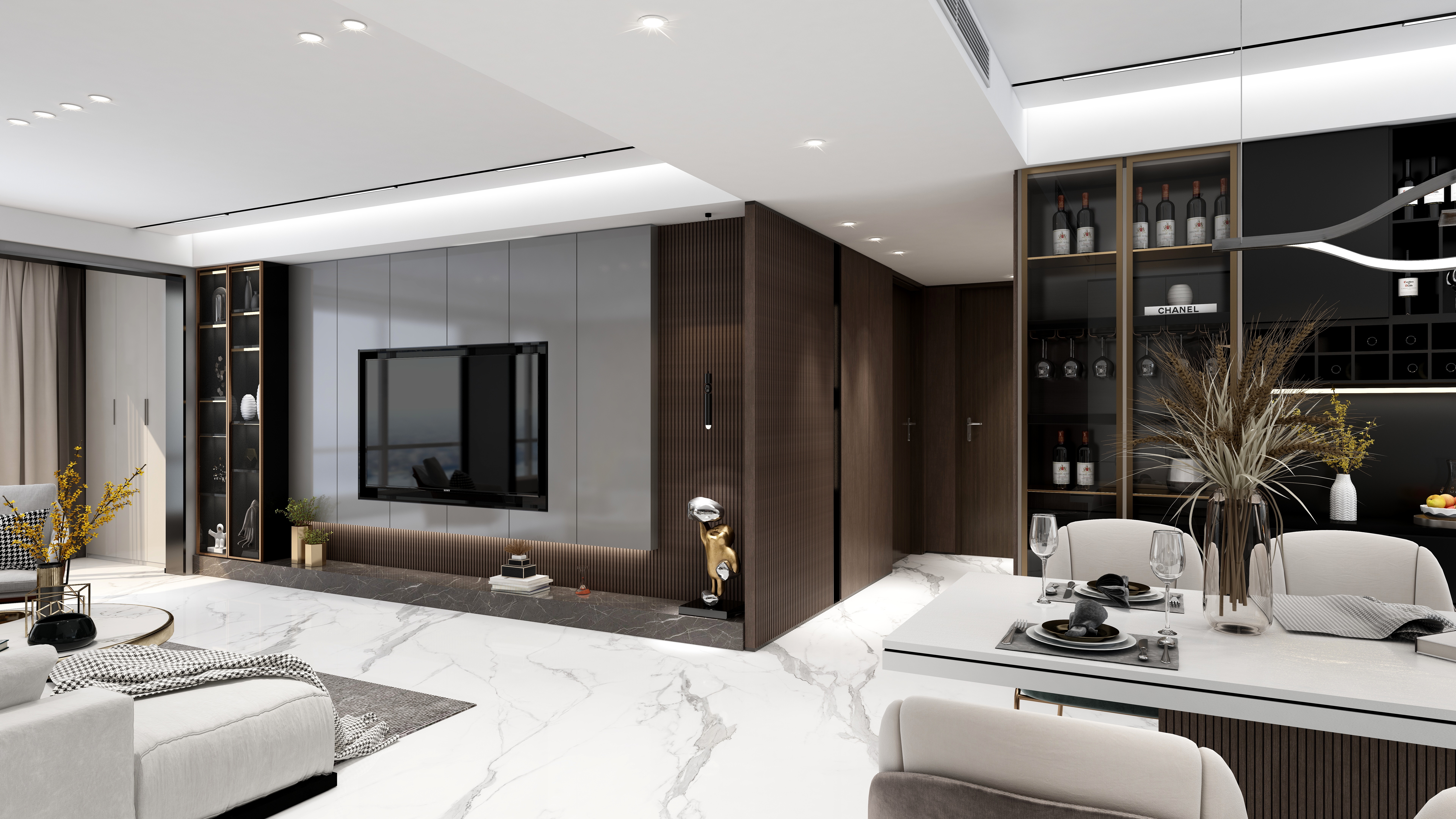 八百逗比奔北坡-187平方现代四室两厅-副本-装修设计方案